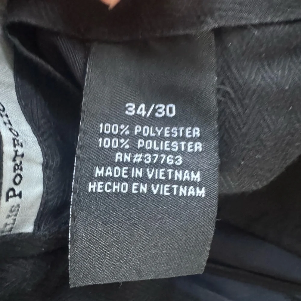 Black Perry Ellis Portfolio 4 Pocket Pants 34X30